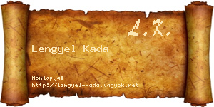 Lengyel Kada névjegykártya